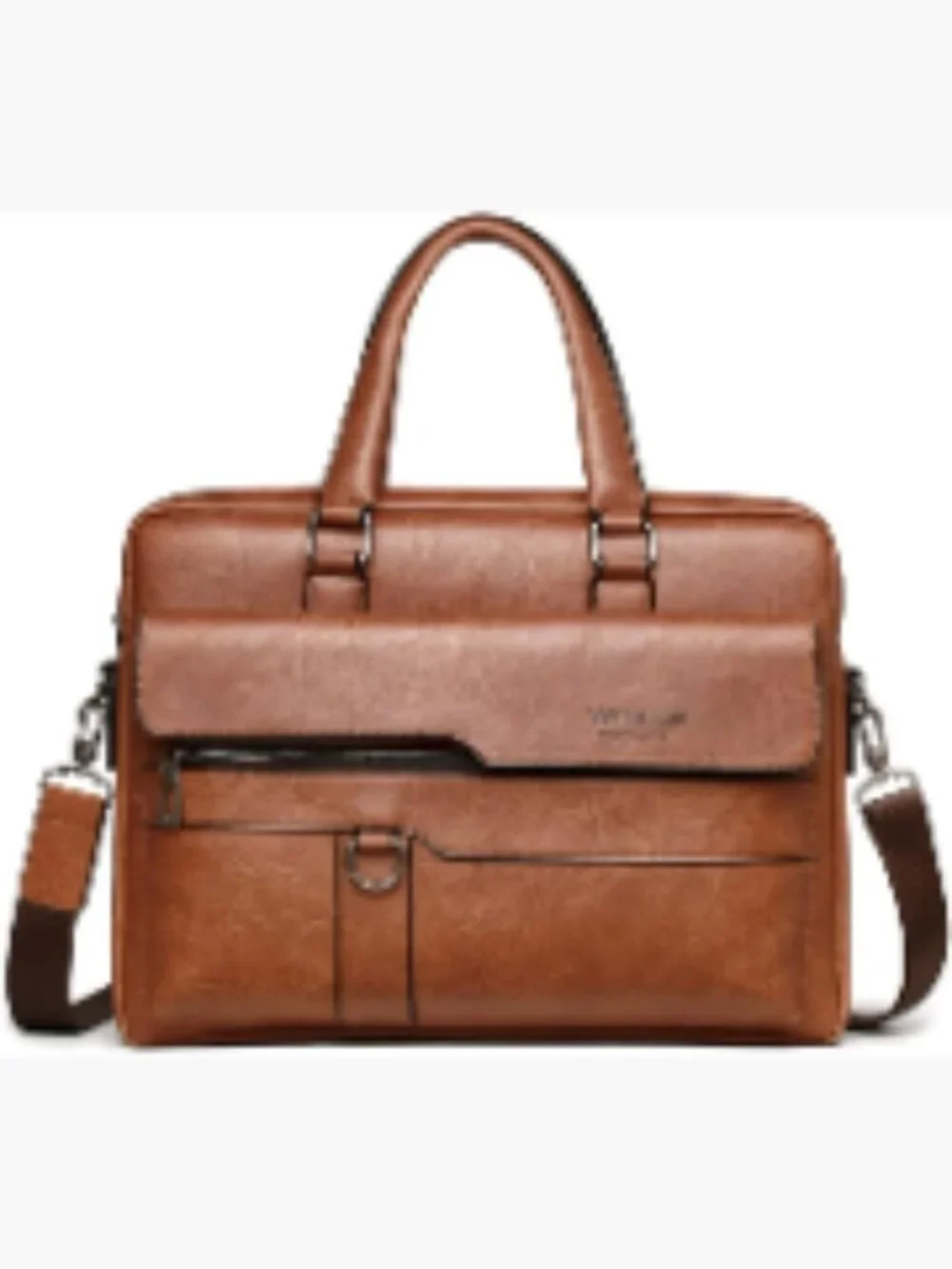 PU Leather Messenger Crossbody Bag Laptop Briefcase 14 inch